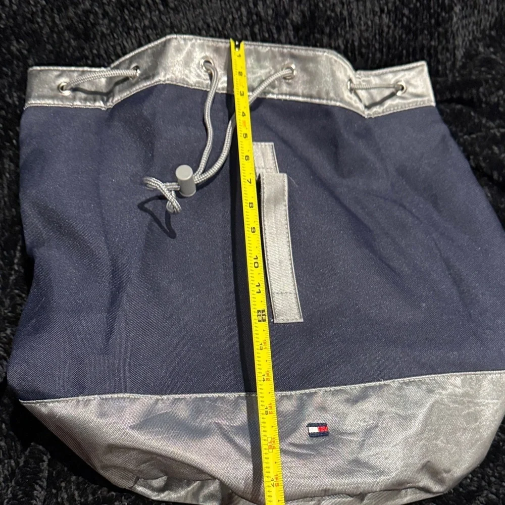 Tommy Hilfiger Blue and Gray Duffel Bag